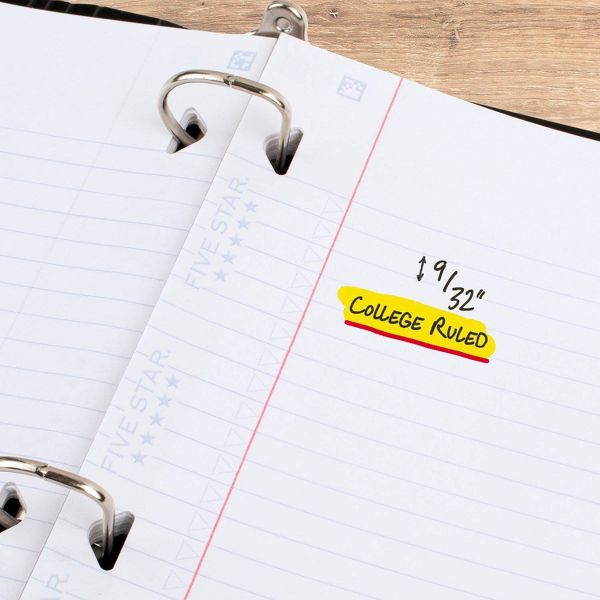 FIVE STAR Reinforced Filler Paper, 8.5" x 11" - College Ruled, 80 count-071723095727-LR-350137-5-LR eShop
