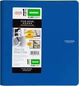 FIVE STAR Three Ring Plastic Binder - Assorted Colors, 1.5"-043100261360-LR-325897-1-LR eShop