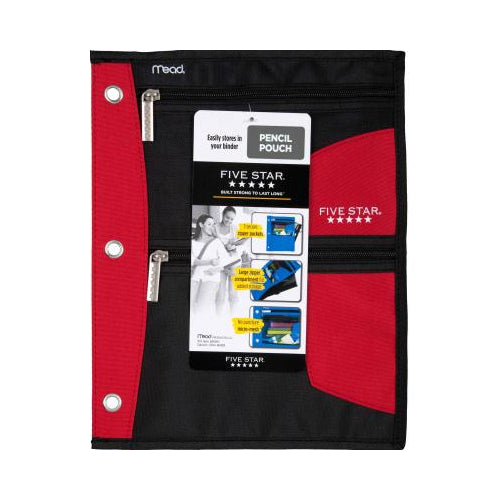 Five Star Zipper Pouch, Assorted Colors-043100506423-LR-202309-1-LR eShop