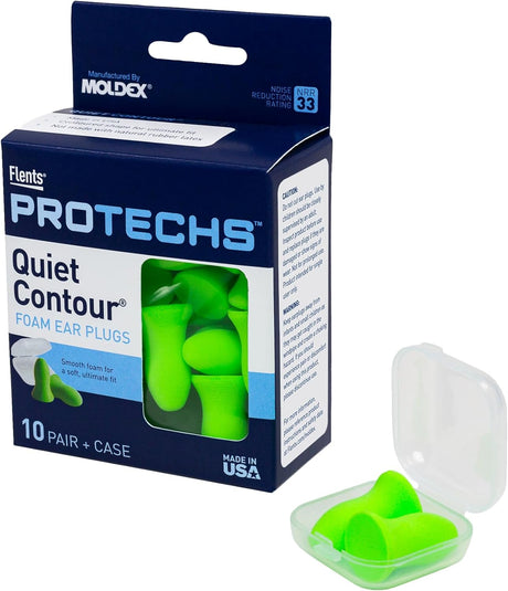 Flents PROTECHS Quiet Contour Foam Ear Plugs - Green, 10 pairs-025715004655-LR-254165-1-LR eShop