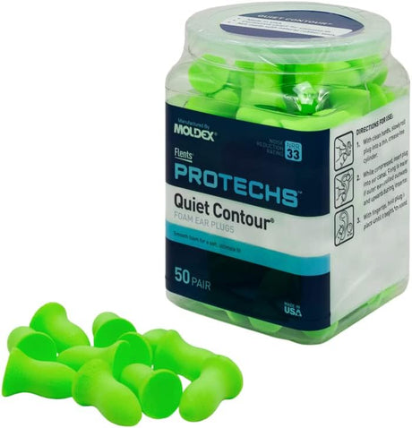 Flents PROTECHS Quiet Contour Foam Ear Plugs - Green, 50 pairs-025715690155-LR-346432-2-LR eShop