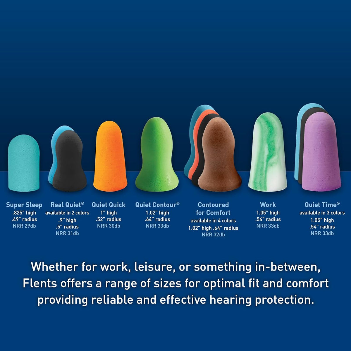 Flents PROTECHS Quiet Contour Foam Ear Plugs - Green, 50 pairs-025715690155-LR-346432-6-LR eShop