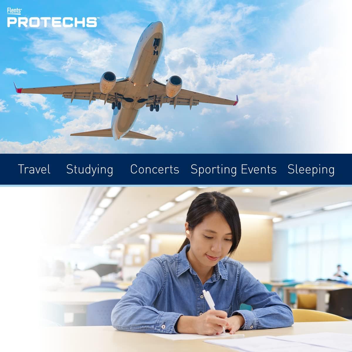 Flents PROTECHS Quiet Time Foam Ear Plugs - Purple, 50 pairs-023185680010-LR-303593-6-LR eShop