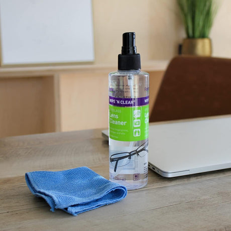 Flents WIPE 'N CLEAR Eyeglass Lens Cleaner Spray, 8 oz-077602004484-LR-355367-2-LR eShop