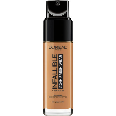 L'Oreal Paris Infallible 24 Hour Fresh Wear Foundation, Lightweight, Hazelnut, 1 oz.