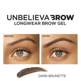 L'Oreal Paris Unbelieva-Brow Longwear Waterproof Tinted Brow Gel, Dark Brunette, 0.15 fl. oz.