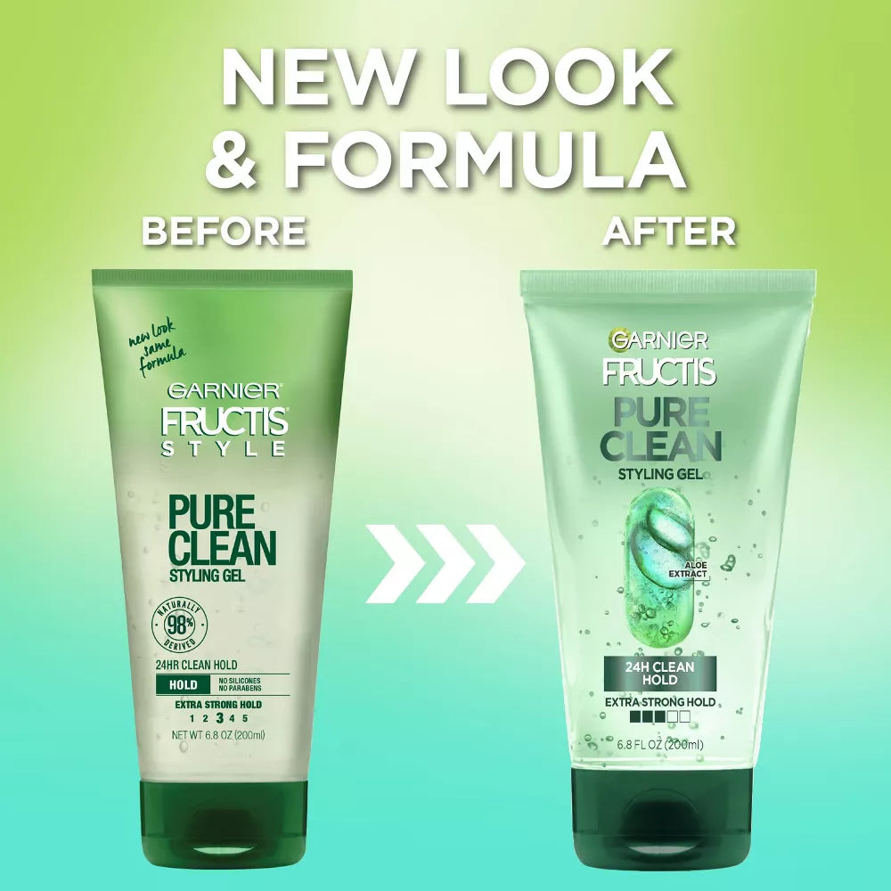 Garnier Fructis Style Pure Clean Extra Strong Hold Hair Gel, 6.8 oz-603084243723-LR-251476-6-LR eShop