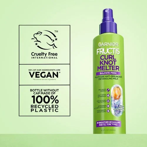 Garnier Fructis Sulfate-Free Curl Knot Melter Detangler Spray, 8.5 oz-603084092710-LR-361981-8-LR eShop