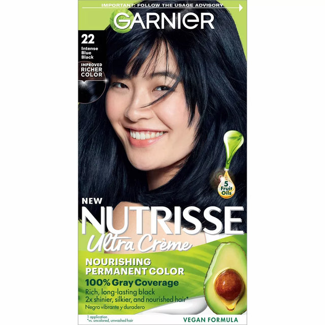 Garnier Nutrisse Nourishing Permanent Hair Color Creme - 22 Intense Blue Black-603084455317-LR-361808-1-LR eShop