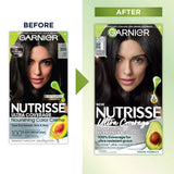 Garnier Nutrisse Ultra Coverage 100% Gray Coverage Permanent Hair Color - 200 Deep Soft Black-603084496990-LR-361812-10-LR eShop