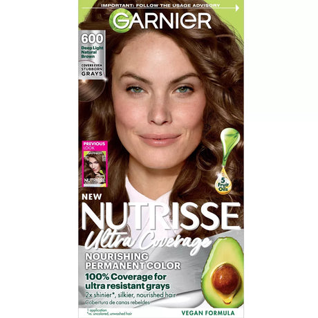 Garnier Nutrisse Ultra Coverage 100% Gray Coverage Permanent Hair Color - 600 Deep Light Natural Brown-603084497034-LR-361815-1-LR eShop