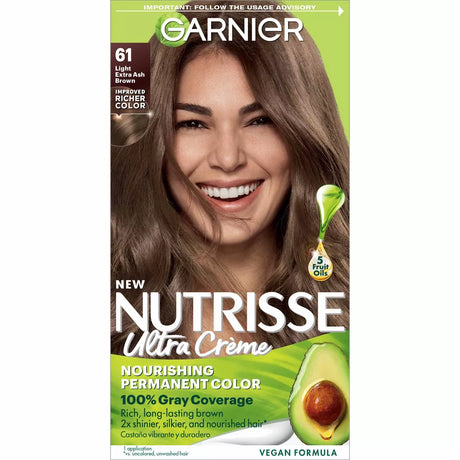 Garnier Nutrisse Ultra Creme Nourishing Permanent Color - 61 Light Ash Brown-603084242658-LR-361790-1-LR eShop