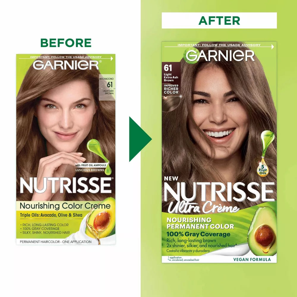 Garnier Nutrisse Ultra Creme Nourishing Permanent Color - 61 Light Ash Brown-603084242658-LR-361790-9-LR eShop