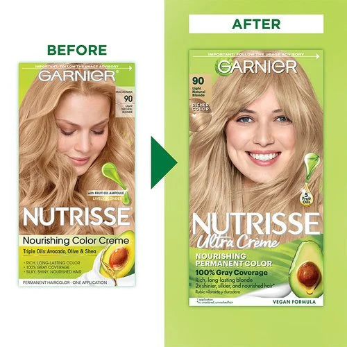 Garnier Nutrisse Ultra Creme Nourishing Permanent Color - 90 Light Natural Blonde-603084242559-LR-251528-3-LR eShop