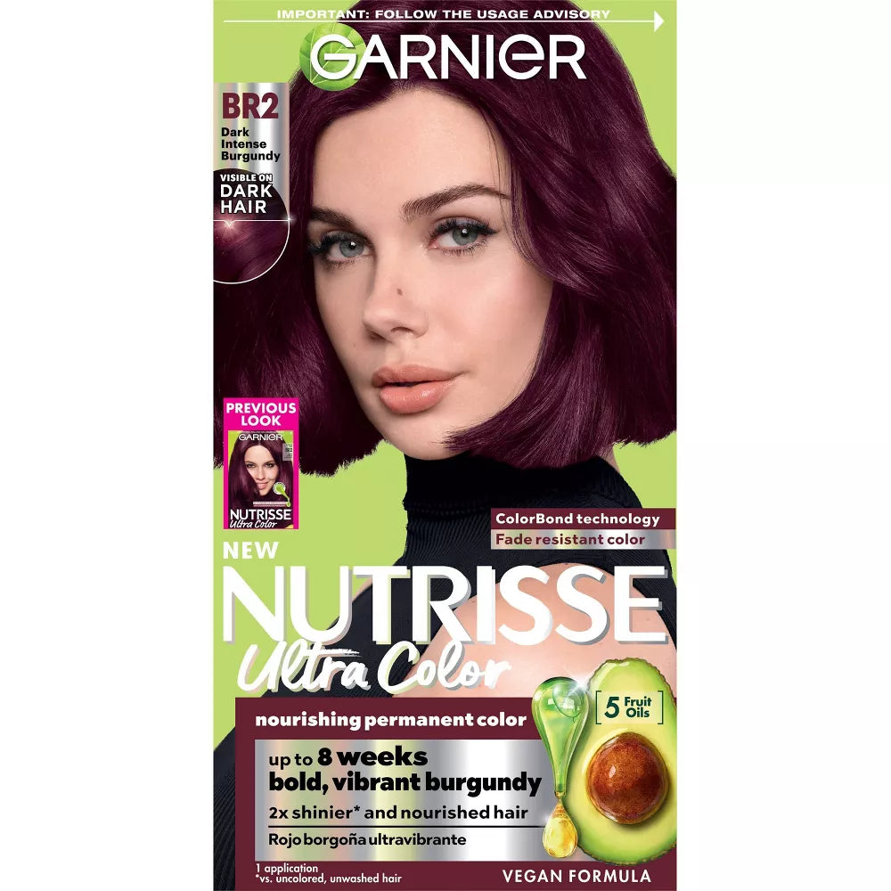 Garnier Nutrisse Ultra Creme Nourishing Permanent Color - BR2 Dark Intense Burgundy-603084410729-LR-361805-1-LR eShop