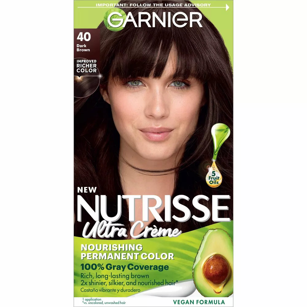 Garnier Nutrisse Ultra Creme Nourishing Permanent Hair Color - 40 Dark Brown-603084242726-LR-251509-1-LR eShop