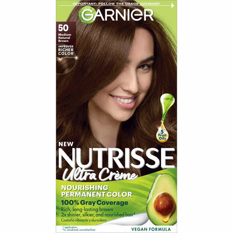 Garnier Nutrisse Ultra Creme Nourishing Permanent Hair Color - 50 Medium Natural Brown-603084242702-LR-251514-1-LR eShop