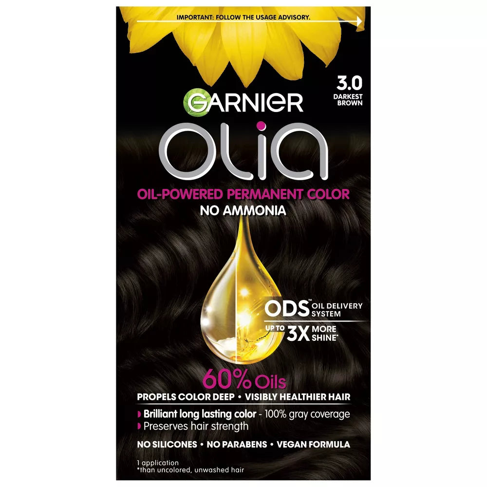 Garnier Olia Oil-Powered Permanent Hair Color - 3.0 Darkest Brown-603084293926-LR-361797-1-LR eShop