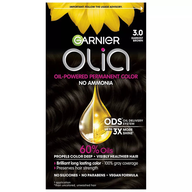 Garnier Olia Oil-Powered Permanent Hair Color - 3.0 Darkest Brown-603084293926-LR-361797-1-LR eShop