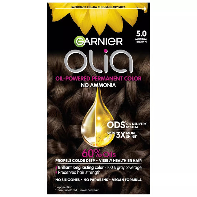 Garnier Olia Oil-Powered Permanent Hair Color - 5.0 Medium Brown-603084293971-LR-361799-1-LR eShop