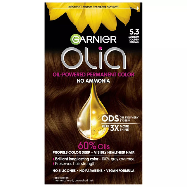 Garnier Olia Oil-Powered Permanent Hair Color - 5.3 Medium Golden Brown-603084294008-LR-361800-1-LR eShop
