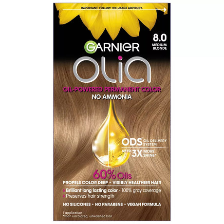 Garnier Olia Oil-Powered Permanent Hair Color - 8.0 Medium Blonde-603084294091-LR-361803-1-LR eShop