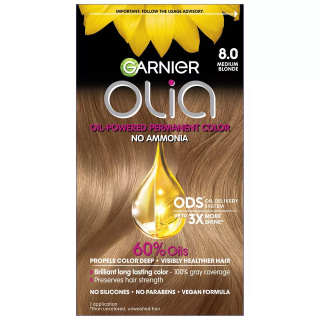 Garnier Olia Oil-Powered Permanent Hair Color - 8.0 Medium Blonde-603084294091-LR-361803-1-LR eShop