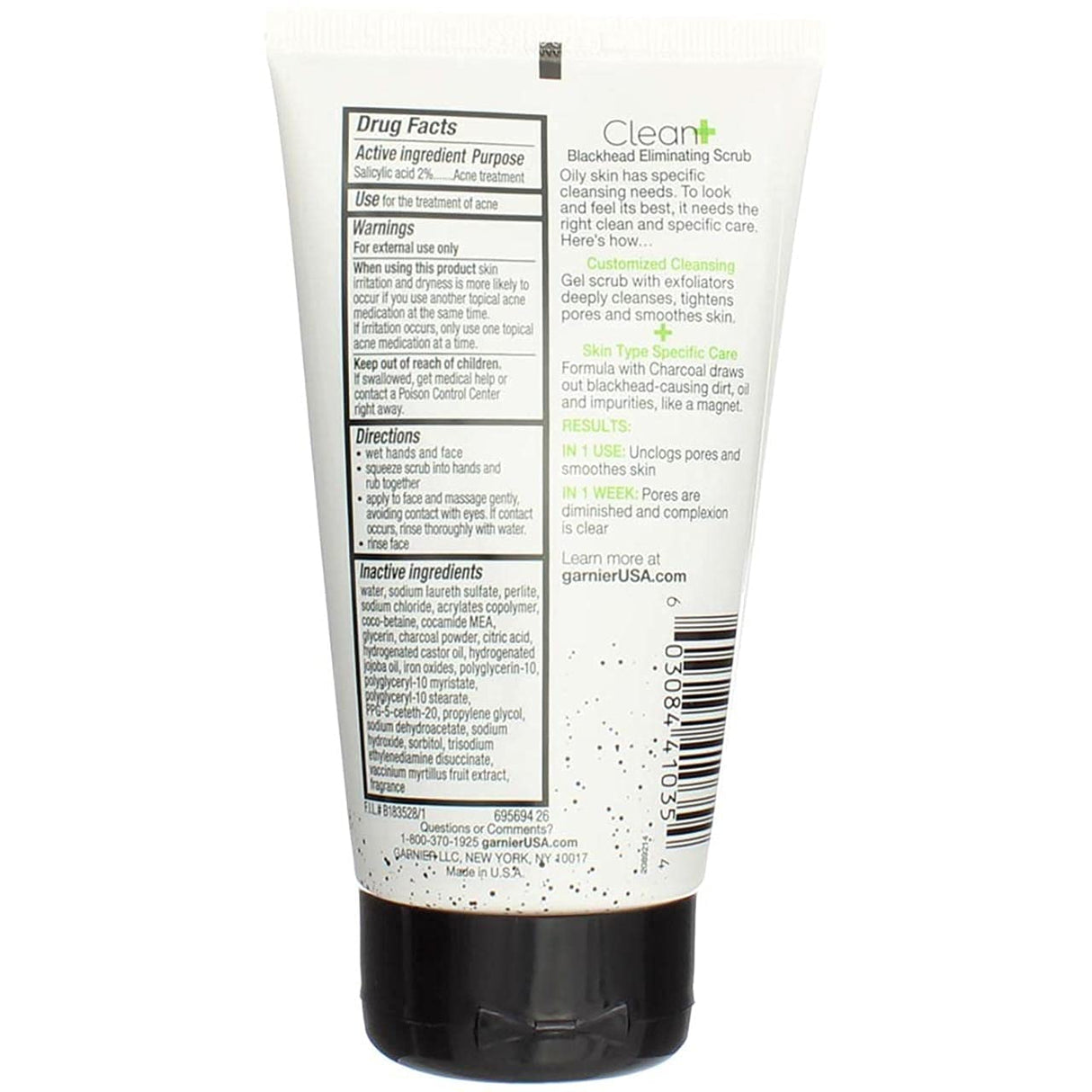 Garnier SkinActive Clean+ Blackhead Eliminating Scrub, 5 oz-603084410354-LR-268916-5-LR eShop
