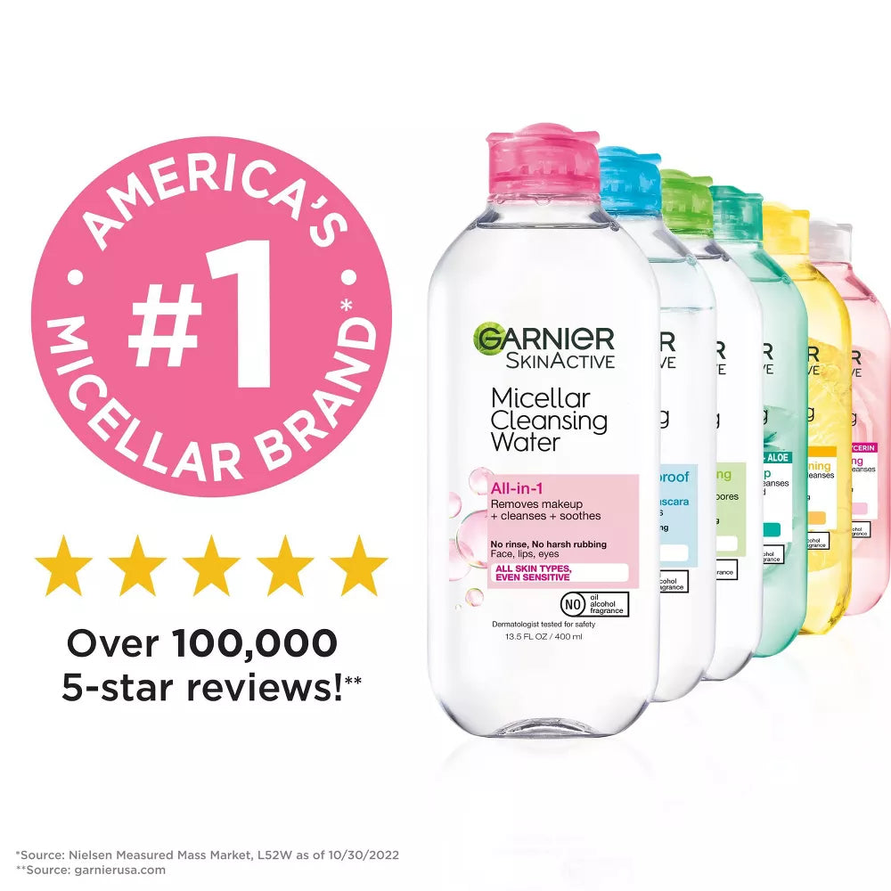 Garnier SkinActive Micellar Cleansing Water - All-In-1, 13.5 oz-603084454501-LR-296024-6-LR eShop