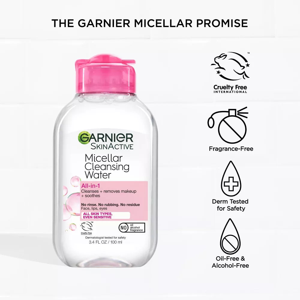 Garnier SkinActive Micellar Cleansing Water - All-In-1, 3.4 oz-603084490943-LR-309787-4-LR eShop