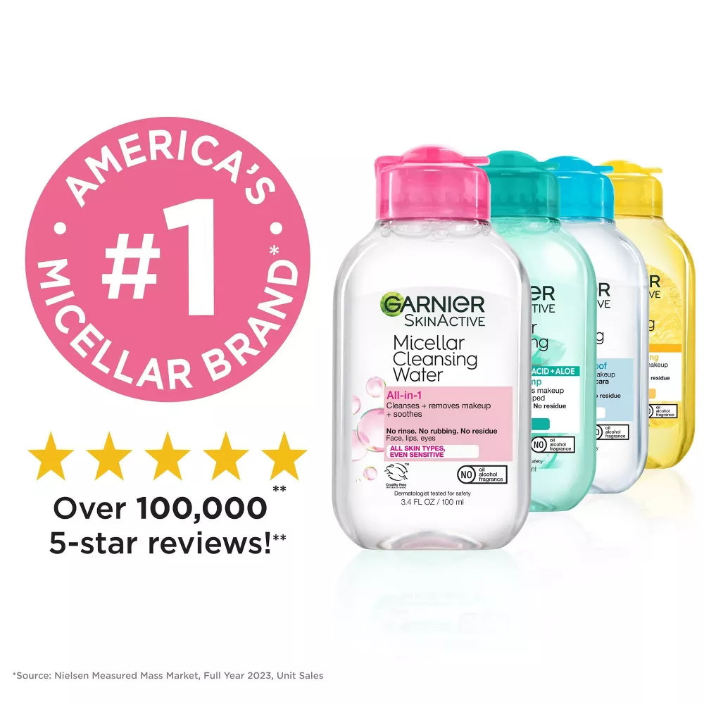 Garnier SkinActive Micellar Cleansing Water - All-In-1, 3.4 oz-603084490943-LR-309787-7-LR eShop