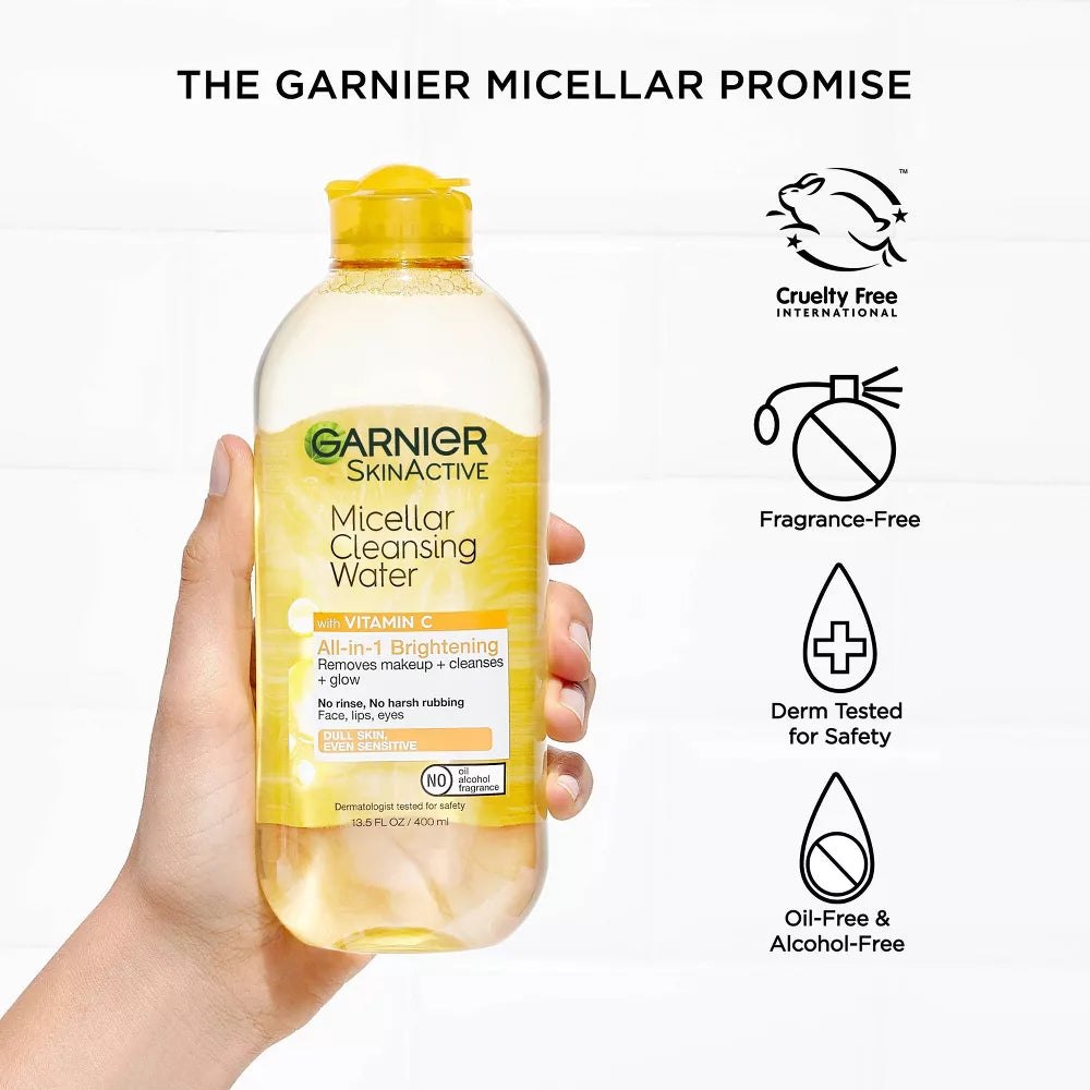 Garnier SkinActive Micellar Cleansing Water - All-In-1 Brightening, 13.5 oz-603084578603-LR-338888-4-LR eShop