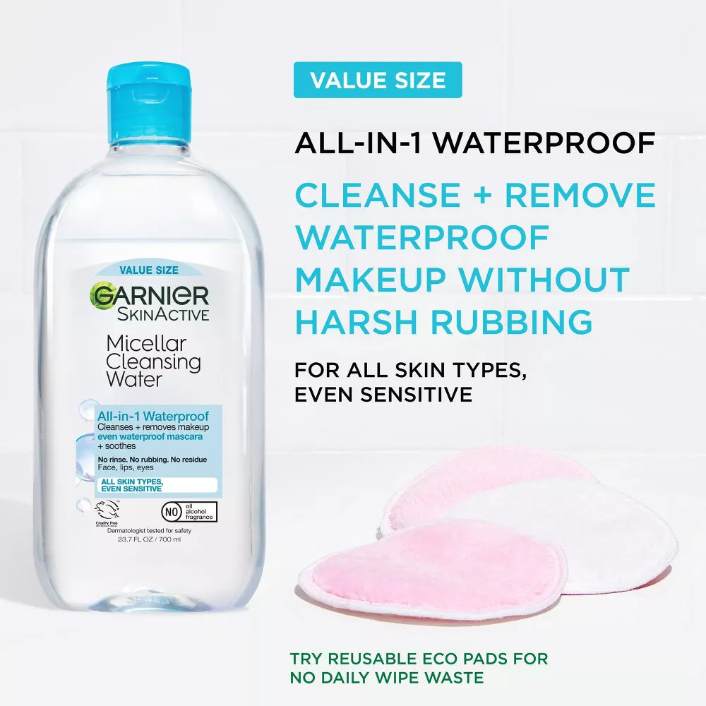 Garnier SkinActive Micellar Cleansing Water - All-In-1 Waterproof, 12.7 oz-603084548606-LR-342441-9-LR eShop