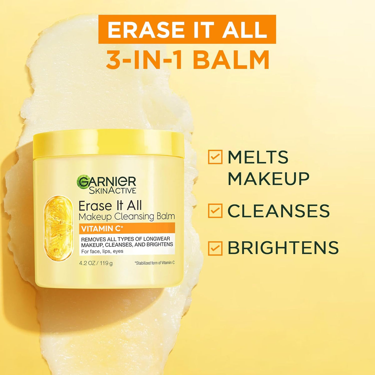 Garnier Vitamin C Makeup Cleansing Balm, 4.2 oz-603084087457-LR-361709-2-LR eShop