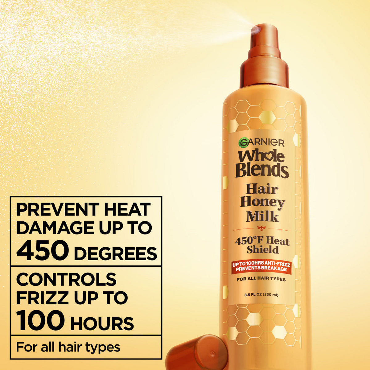 Garnier Whole Blends Hair Honey Milk Heat Shield Spray, 8.5 oz-603084083138-LR-361664-3-LR eShop