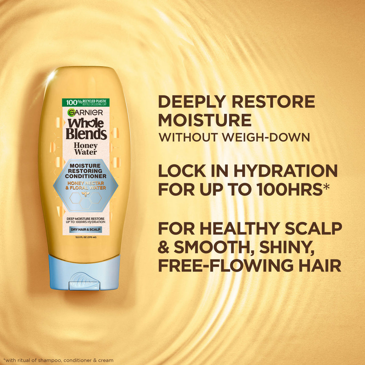 Garnier Whole Blends Honey Water Moisture Restoring Conditioner, 12.5 oz-603084088591-LR-361666-7-LR eShop