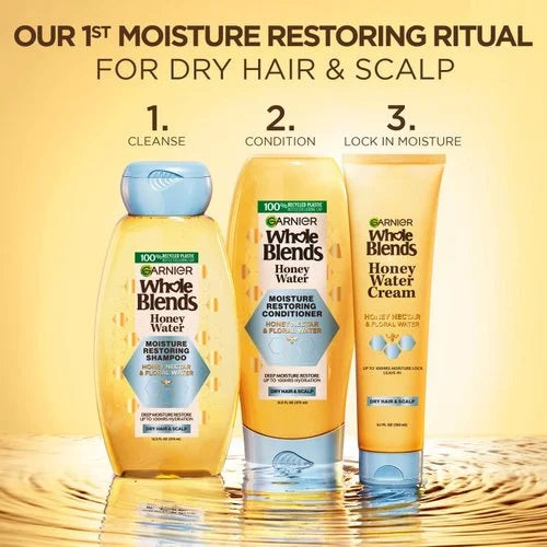 Garnier Whole Blends Honey Water Moisture Restoring Shampoo, 12.5 oz-603084088515-LR-361665-6-LR eShop