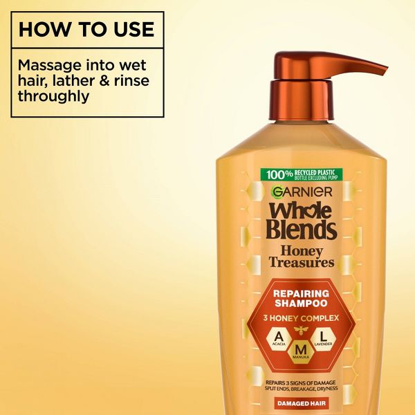 Garnier Whole Blends Repairing Shampoo Honey Treasures for Damaged Hair, 28 oz-603084560691-LR-361693-5-LR eShop