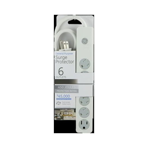 GE 6-Outlet Surge Protector White 33656 - 1.0 ea-030878336567-LR-316067-1-LR eShop