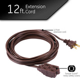 GE Extension Cord with Twist-to-Close Outlets - Brown, 12 feet-043180002242-LR-225366-3-LR eShop