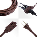GE Extension Cord with Twist-to-Close Outlets - Brown, 12 feet-043180002242-LR-225366-6-LR eShop