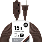 GE Extension Cord with Twist-to-Close Outlets - Brown, 15 feet-043180002402-LR-225702-1-LR eShop