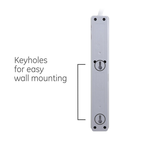 GE Extension Cord with Twist-to-Close Outlets - Brown, 6 feet-043180002198-LR-227145-2-LR eShop