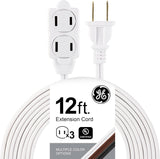 GE Extension Cord with Twist-to-Close Outlets - White, 12 feet-043180002259-LR-226561-1-LR eShop