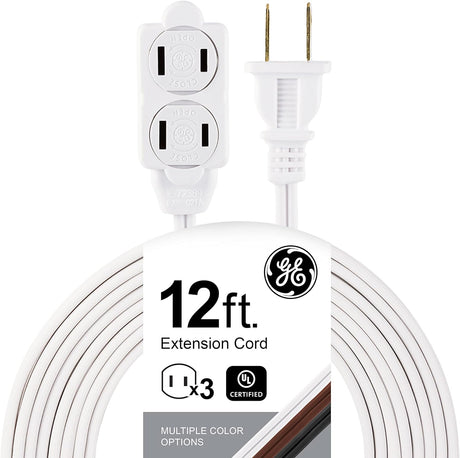 GE Extension Cord with Twist-to-Close Outlets - White, 12 feet-043180002259-LR-226561-1-LR eShop