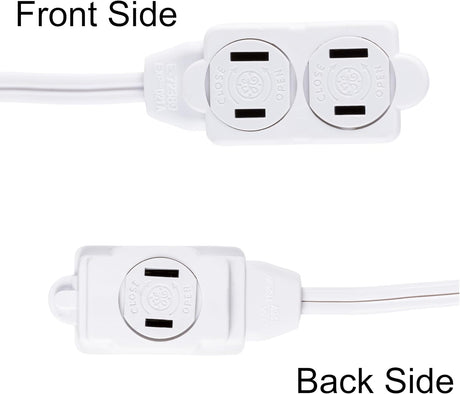 GE Extension Cord with Twist-to-Close Outlets - White, 12 feet-043180002259-LR-226561-2-LR eShop