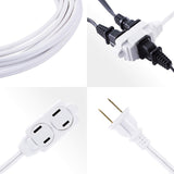 GE Extension Cord with Twist-to-Close Outlets - White, 12 feet-043180002259-LR-226561-5-LR eShop