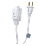 GE Extension Cord with Twist-to-Close Safety Outlets - White, 9 feet-043180002235-LR-226782-5-LR eShop