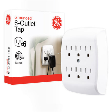 GE Grounded 6-Outlet Wall Tap - White-043180566331-LR-272901-1-LR eShop