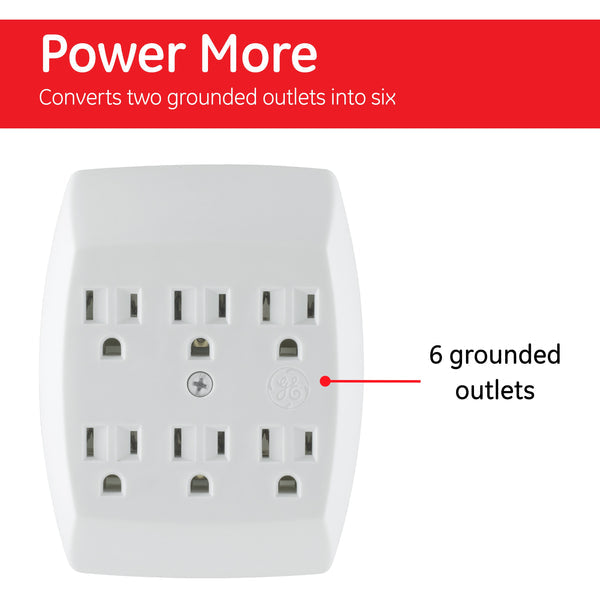 GE Grounded 6-Outlet Wall Tap - White-043180566331-LR-272901-3-LR eShop